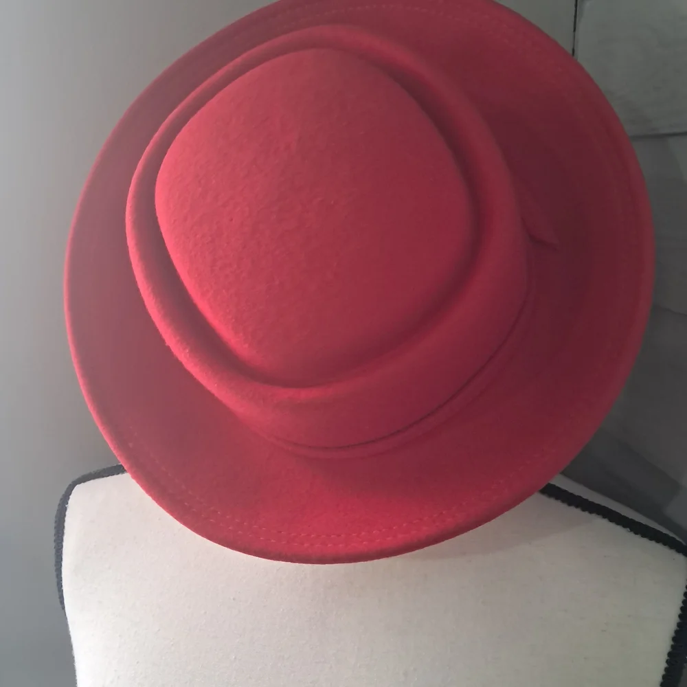 NWOT Pork Pie Wool Red Women's Hat